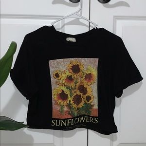 SALE || cropped sunflower tee